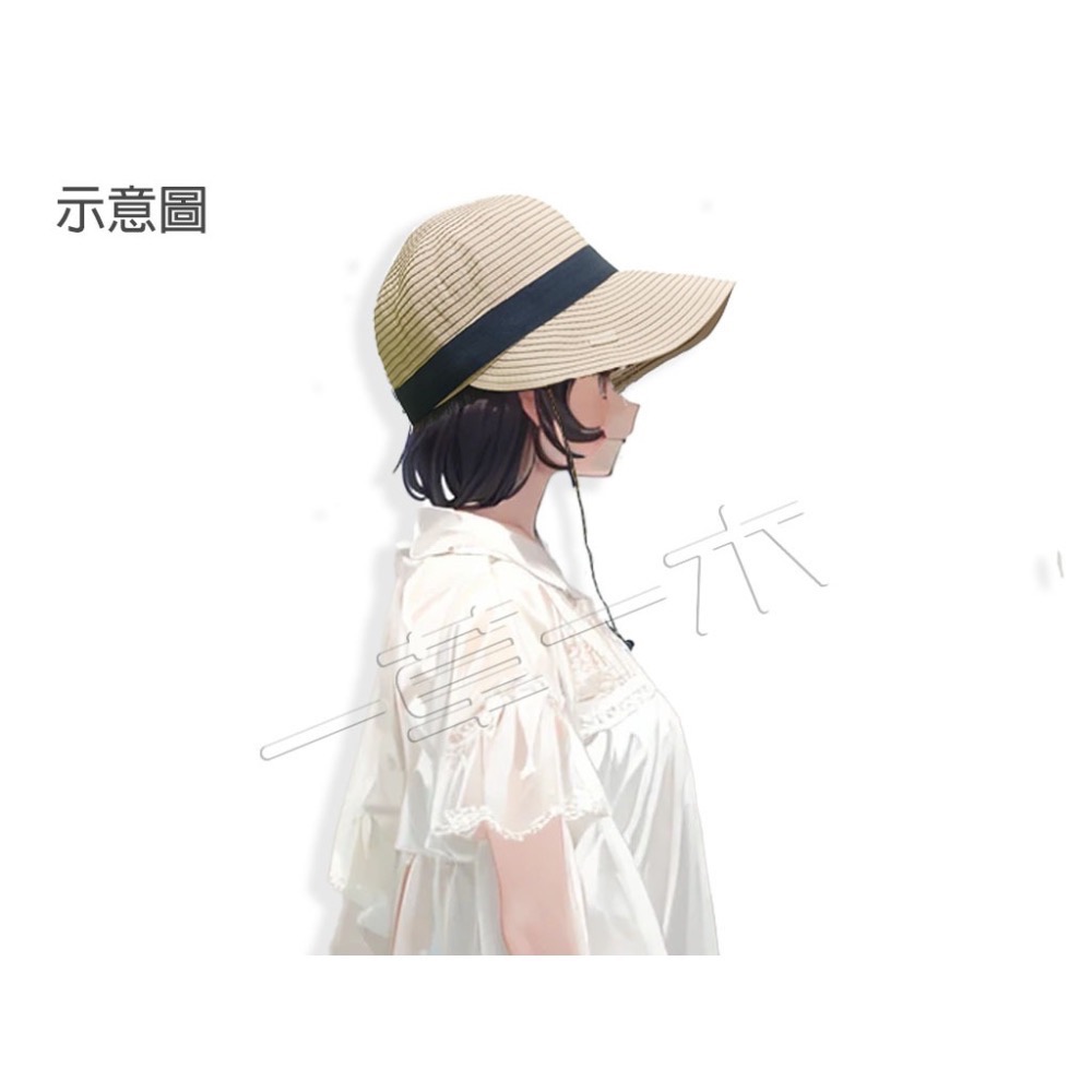 【一草一木】小顏效果遮陽帽 可調頭圍 附綁繩 可折疊 可洗衣機清潔 夏日必備 帽子 防曬 防吹走 運動 郊遊 方便收納-細節圖2