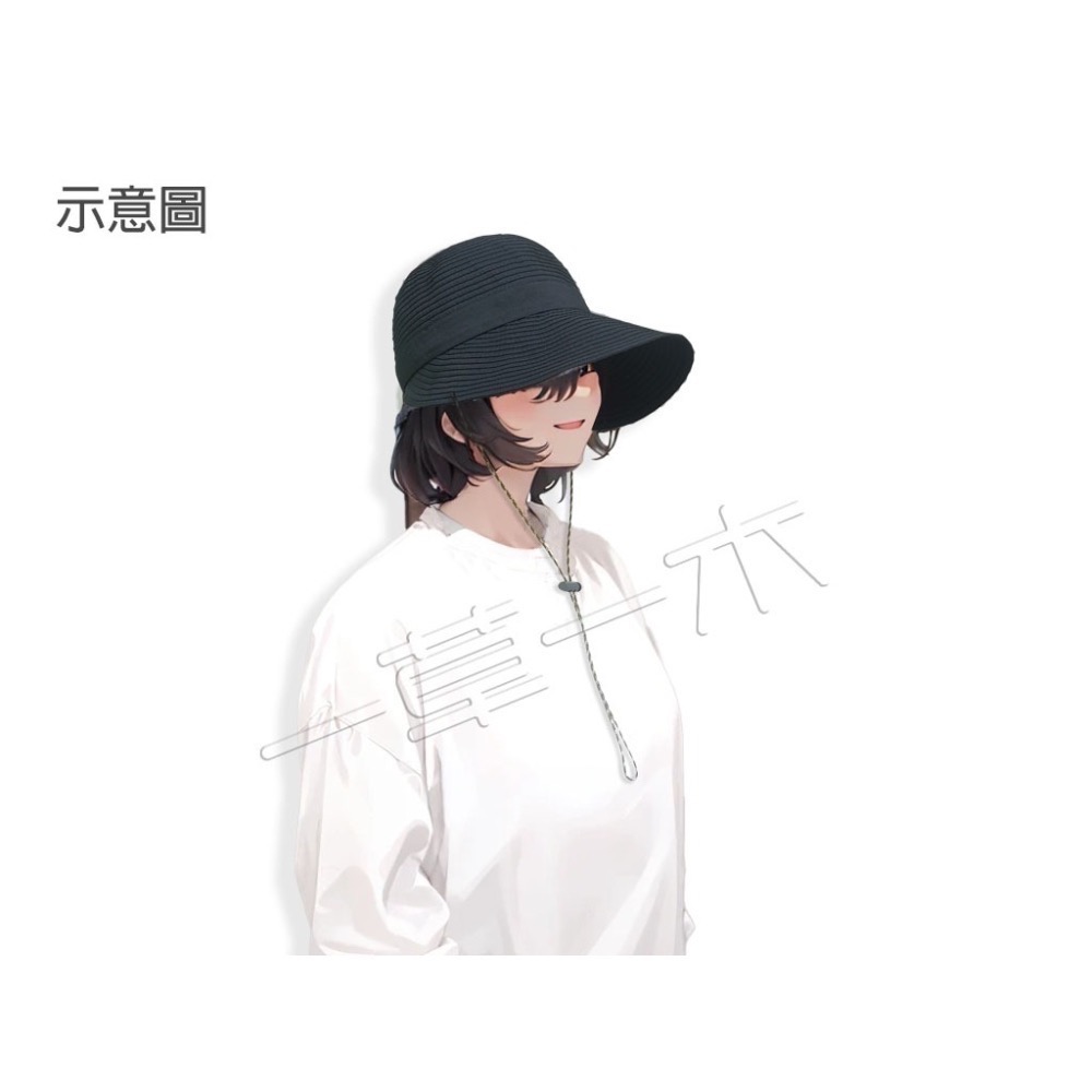 【一草一木】小顏效果遮陽帽 可調頭圍 附綁繩 可折疊 可洗衣機清潔 夏日必備 帽子 防曬 防吹走 運動 郊遊 方便收納-細節圖3