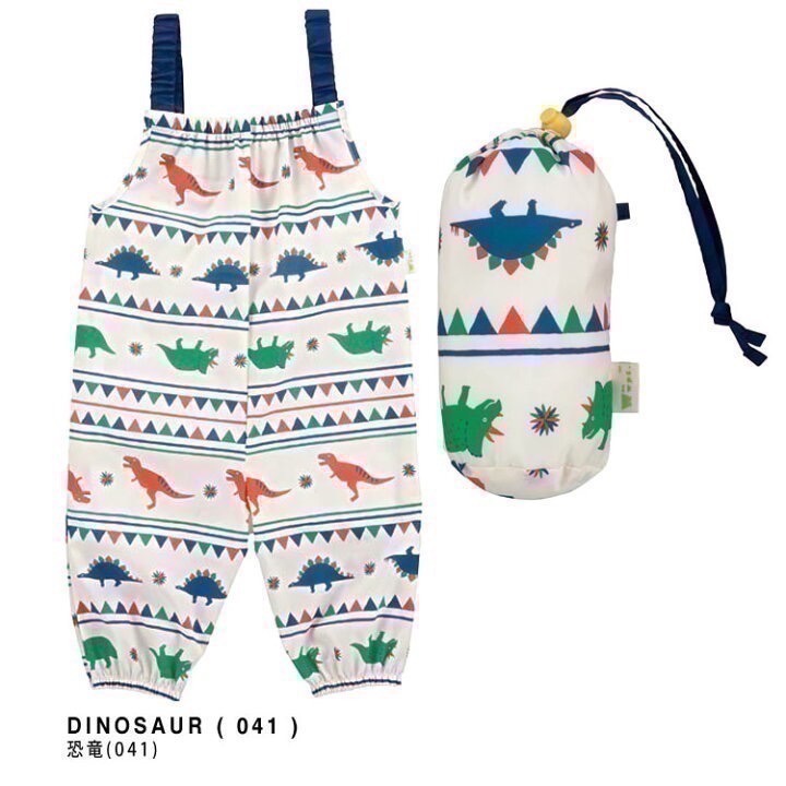 【一草一木】日本 WPC 兒童戲水玩沙防水防紫外線吊帶褲畫畫衣 戲水 可調節 防水 吊帶褲 玩水褲 沙灘褲 遊戲服-規格圖5