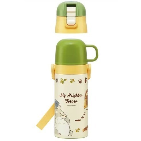 【Skater】日本 超輕量不鏽鋼 宮崎駿 龍貓 龍貓巴士 保溫保冷直飲彈蓋 壓按 兩用水壺保溫瓶-細節圖8