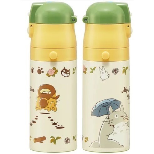 【Skater】日本 超輕量不鏽鋼 宮崎駿 龍貓 龍貓巴士 保溫保冷直飲彈蓋 壓按 兩用水壺保溫瓶-細節圖9
