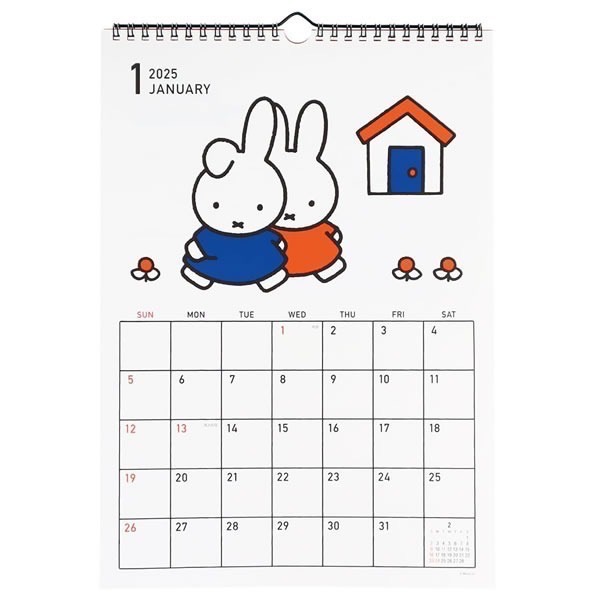 【Miffy】米飛 米菲 2025 B4 掛曆 月曆 日曆 筆記 辦公用品 學校 行事曆 年曆 超可愛 現貨在台中-細節圖2