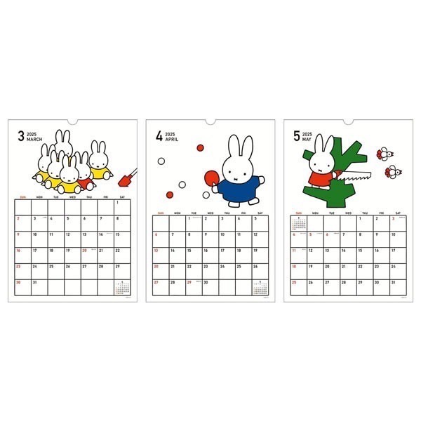 【Miffy】米飛 米菲 2025 B4 掛曆 月曆 日曆 筆記 辦公用品 學校 行事曆 年曆 超可愛 現貨在台中-細節圖4