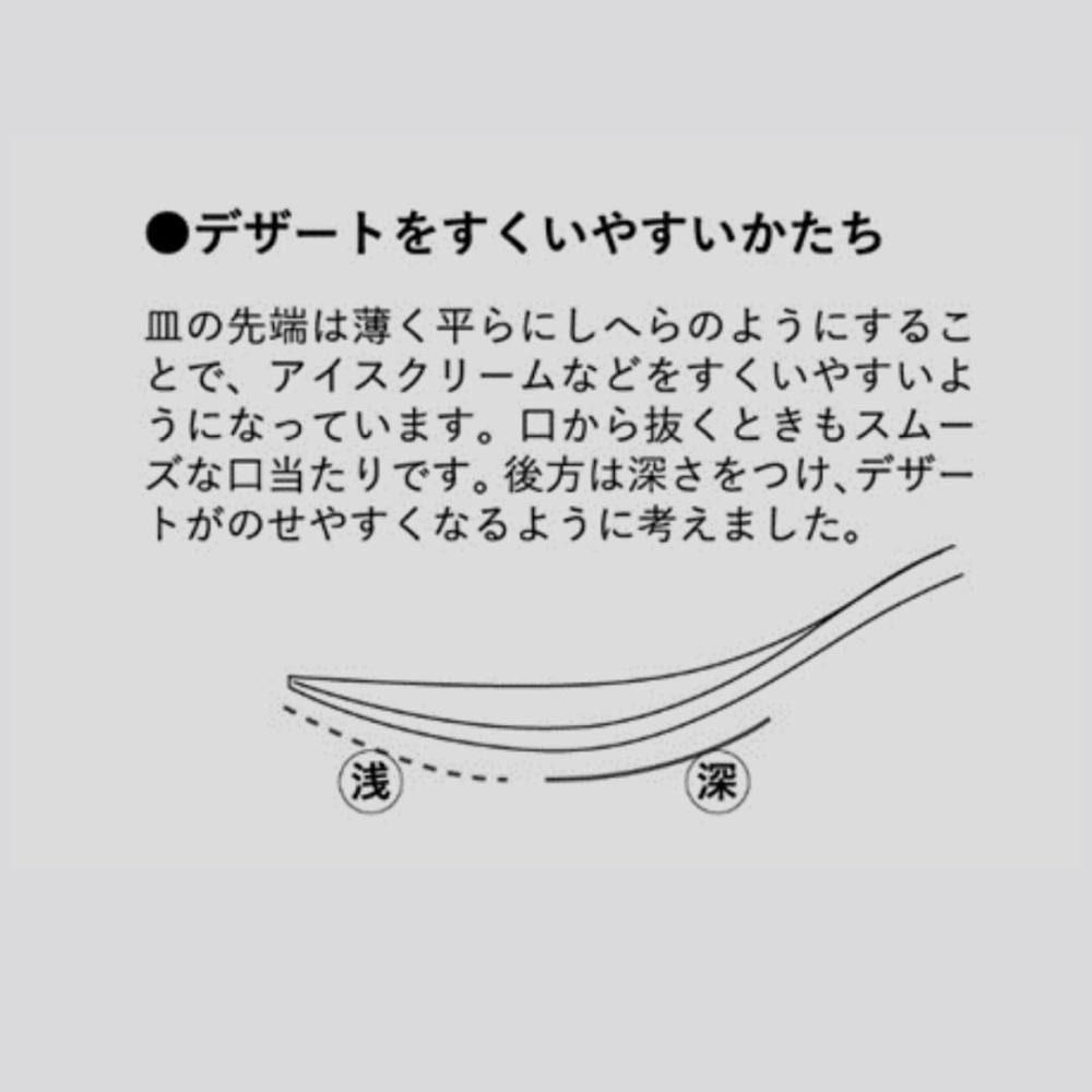 【柳宗理】冰淇淋湯匙 聖代甜品湯匙 人體工學角度設計 不鏽鋼 長柄湯匙18.5cm-細節圖3