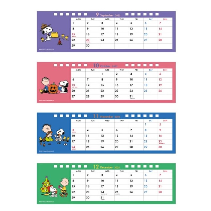 【SNOOPY】史奴比 2025 桌曆 行事曆 月曆 三角月曆 年曆 長形 電腦桌 學校 聖誕禮物-細節圖4