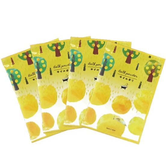 【一草一木】柚子香味 入浴劑4入 泡澡粉 沐浴粉 感謝之意 聖誕 交換禮物 禮物-細節圖2