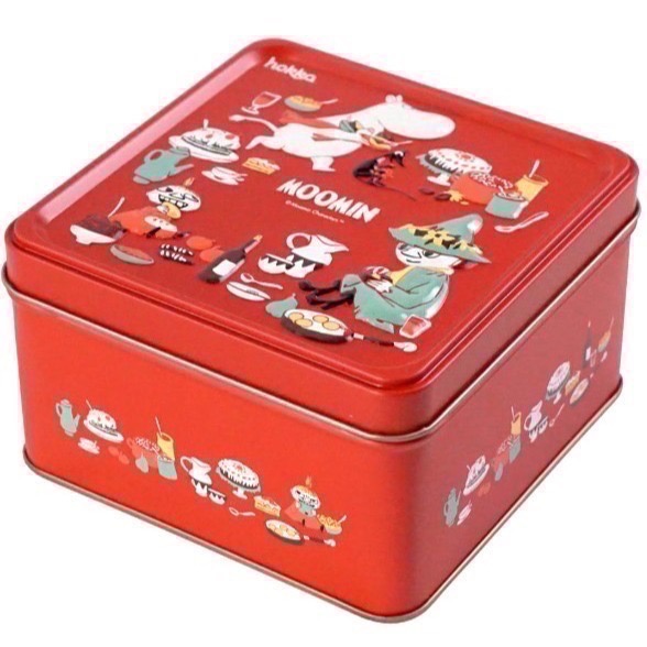 【Hokka】 北陸製菓 嚕嚕米 姆明 立體鐵盒餅乾 健康餅乾 適合長輩 小朋友 下午茶 送禮 禮盒 百年老店~ 紅盒-規格圖4