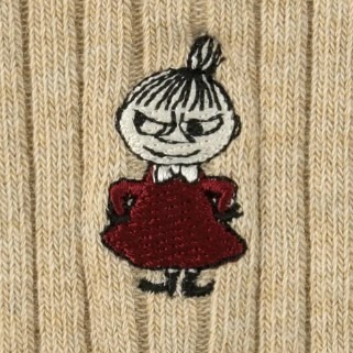 【Moomin】日本製 姆明 小美刺繡 有機棉 襪子 短襪 小腿襪 跳色 超可愛 四色可選 聖誕 禮物-細節圖6