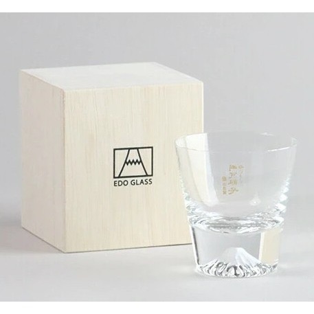 【一草一木】日本製 富士山杯(迷你威士忌)  江戶硝子 田島硝子 附原廠木盒裝 焼酎 蒸餾酒 日本酒 喬遷送禮-細節圖2
