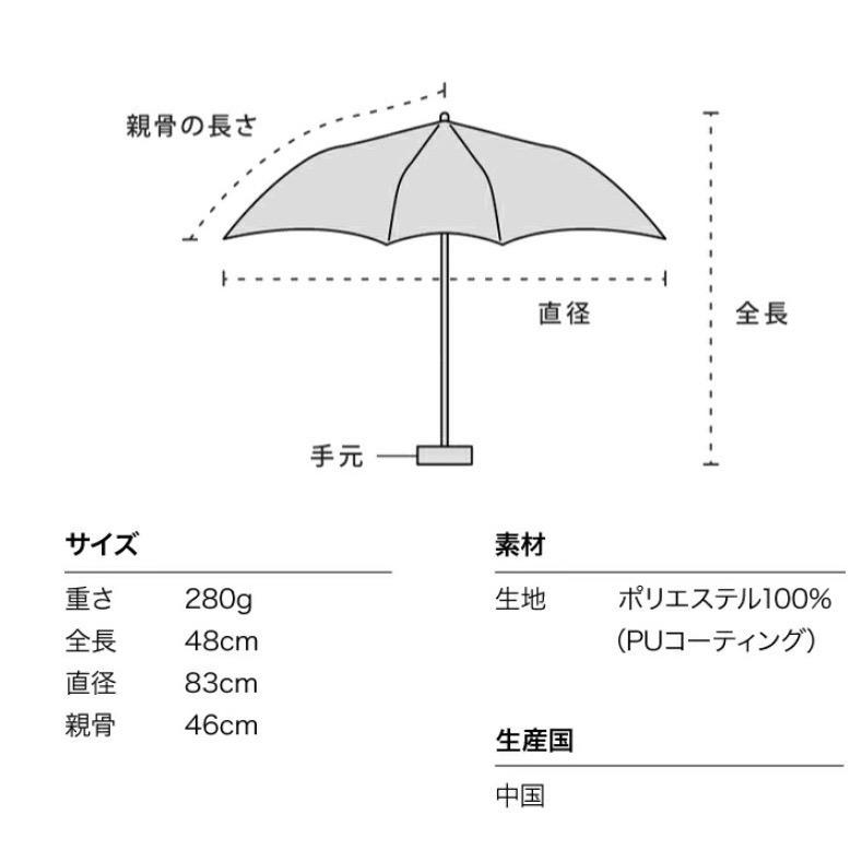 【一草一木】日本Wpc 100%抗UV 晴雨兩用傘 手提&背帶 兩用雨傘 迷你折傘 傘內黑膠-細節圖7