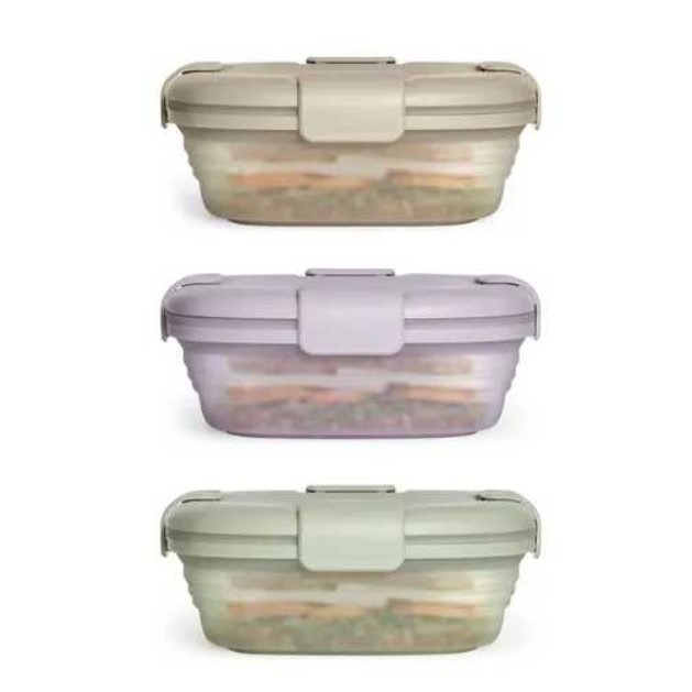 【一草一木】stojo 700ml 24oz 環保 便當盒 折疊 盒 折疊碗 午餐盒 可冷凍 冷藏 微波 洗碗機清潔-細節圖10