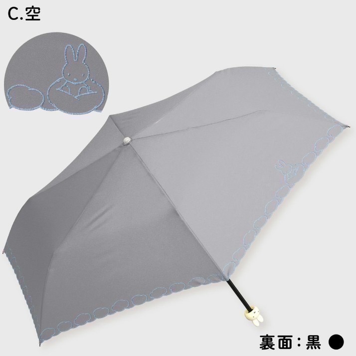 【一草一木】miffy 米飛 晴雨兩用雨傘 手動 一級遮光 刺繡 雨傘 輕量 內裡黑膠 多色可選-規格圖7
