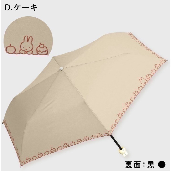 【一草一木】miffy 米飛 晴雨兩用雨傘 手動 一級遮光 刺繡 雨傘 輕量 內裡黑膠 多色可選-規格圖7