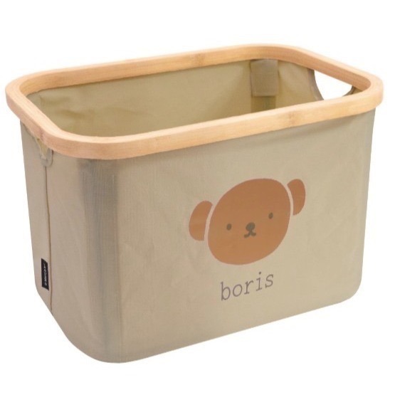 【一草一木】miffy 米飛 小熊 折疊式收納籃 洗衣籃 防潑水 支撐力佳 竹框質感佳 好握拿 超可愛 16L-細節圖5