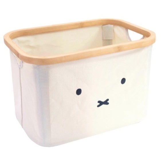 【一草一木】miffy 米飛 小熊 折疊式收納籃 洗衣籃 防潑水 支撐力佳 竹框質感佳 好握拿 超可愛 16L-規格圖6