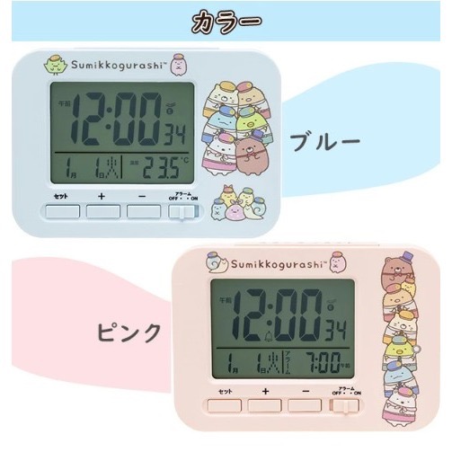【一草一木】角落生物 小型電波桌上型 時鐘 鬧鐘 貪睡功能 溫度計 日期 背光功能 燈光-細節圖3