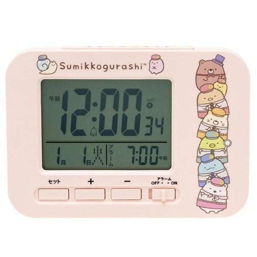 【一草一木】角落生物 小型電波桌上型 時鐘 鬧鐘 貪睡功能 溫度計 日期 背光功能 燈光-細節圖4