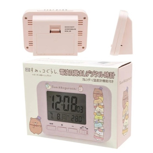 【一草一木】角落生物 小型電波桌上型 時鐘 鬧鐘 貪睡功能 溫度計 日期 背光功能 燈光-細節圖5