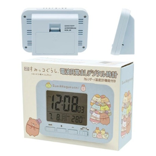 【一草一木】角落生物 小型電波桌上型 時鐘 鬧鐘 貪睡功能 溫度計 日期 背光功能 燈光-細節圖7