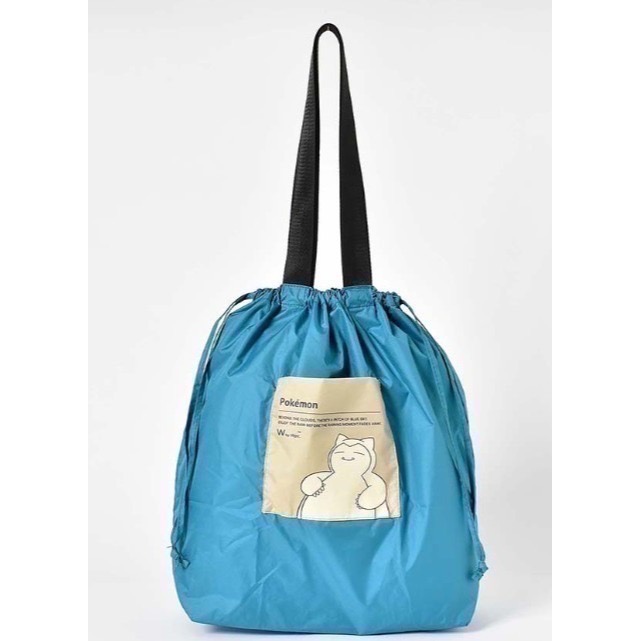 【Wpc.】日本 寶可夢聯名 大容量防潑水 環保袋 可綁 可肩背 可提 皮卡丘 胖丁 百變怪 卡比獸-細節圖3