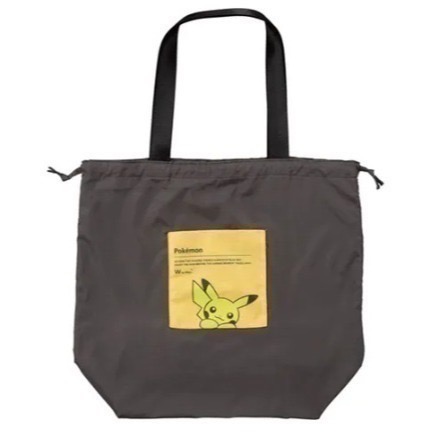 【Wpc.】日本 寶可夢聯名 大容量防潑水 環保袋 可綁 可肩背 可提 皮卡丘 胖丁 百變怪 卡比獸-規格圖9