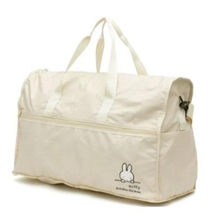 【一草一木】miffy米菲兔與HAPITAS 聯名 折疊式旅行袋 38L 方便收納 登機箱 波士頓包 出國必備 多色可選-規格圖9