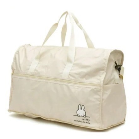【一草一木】miffy米菲兔與HAPITAS 聯名 折疊式旅行袋 38L 方便收納 登機箱 波士頓包 出國必備 多色可選-規格圖9