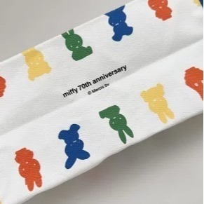 【一草一木】miffy 米飛 米菲 70周年紀念款面紙套 面紙盒布質 桌上擺飾 面紙盒 洋裝款 面紙收納-細節圖4
