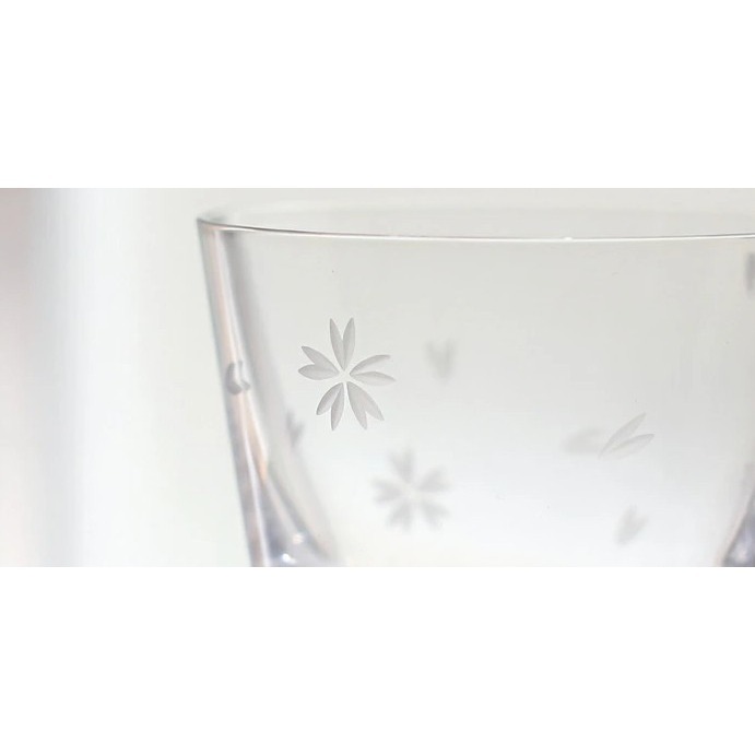 【一草一木】日本製 富士山杯(櫻花限定款 大啤酒杯)  江戶硝子 田島硝子 附原廠木盒裝 富士山 水杯 啤酒杯 果汁杯-細節圖2