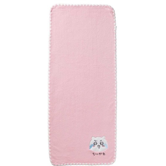 【吉伊卡哇 】Chiikawa 超可愛粉色吸水毛巾 毛巾 包頭巾 手帕 澎鬆 柔軟 觸感佳 日本丸真 新款-規格圖8