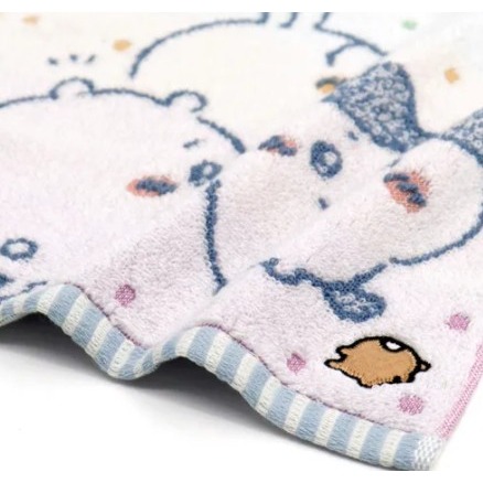 【吉伊卡哇 】Chiikawa 正版 純棉 毛巾 小方巾 手帕 小八 小可愛 兔兔 刺繡 觸感細緻-細節圖2