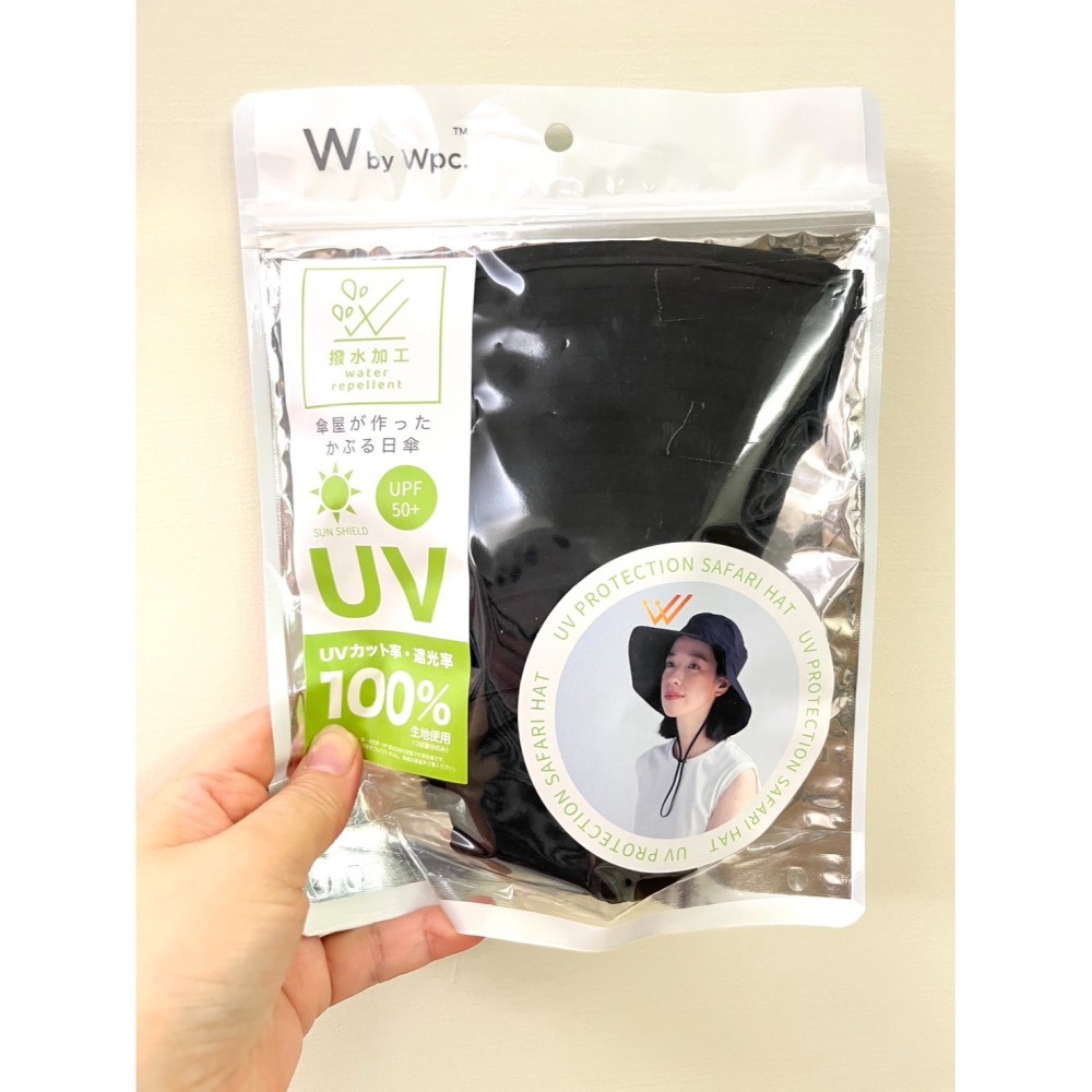 【Wpc.】遮陽帽 100%抗UV 可綁繩防飛 可水洗 防潑水 輕量 可摺疊收納 帽內有防曬塗層 寬帽沿 帽子-細節圖8