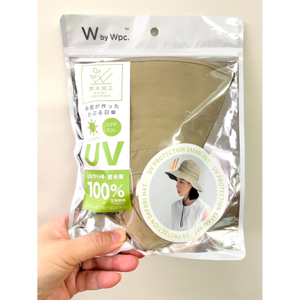 【Wpc.】遮陽帽 100%抗UV 可綁繩防飛 可水洗 防潑水 輕量 可摺疊收納 帽內有防曬塗層 寬帽沿 帽子-細節圖9