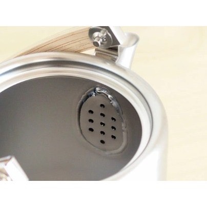 【一草一木】相澤工房 日本製 AIZAWA 不鏽鋼 竹製提把 附濾網 400ml  不鏽鋼霧面 泡茶壺 小茶壺-細節圖7