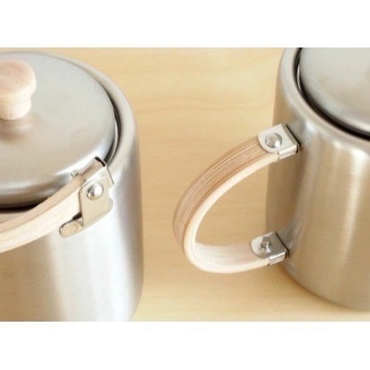 【一草一木】相澤工房 日本製 AIZAWA 不鏽鋼 竹製提把 附濾網 400ml  不鏽鋼霧面 泡茶壺 小茶壺-細節圖5