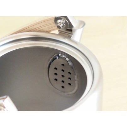 【一草一木】相澤工房 日本製 AIZAWA 不鏽鋼 竹製提把 附濾網 400ml  不鏽鋼霧面 泡茶壺 小茶壺-細節圖7