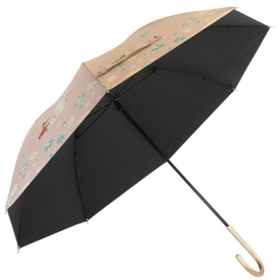 【一草一木】Moomin 嚕嚕米 100%抗UV 直傘 手動傘 超可愛 小巧可愛 輕量 方便攜帶 陽傘 晴雨兩用 雨傘-細節圖2