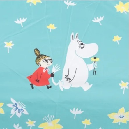【一草一木】Moomin 嚕嚕米 100%抗UV 直傘 手動傘 超可愛 小巧可愛 輕量 方便攜帶 陽傘 晴雨兩用 雨傘-細節圖6
