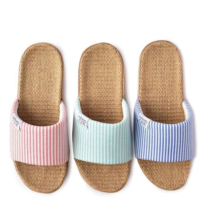 【一草一木】RIO 日本 亞麻混紡室內拖鞋 舒適 時尚拖鞋 質地柔軟 透氣不悶熱 外出也可以 彈性鞋底 男女適用-細節圖5