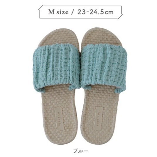 【一草一木】日本 Wrinkle 室內拖鞋 浪漫 女性 柔軟布料 清涼設計-細節圖4