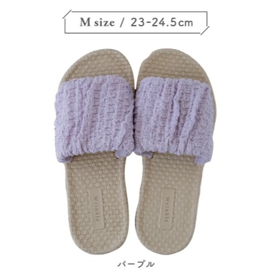 【一草一木】日本 Wrinkle 室內拖鞋 浪漫 女性 柔軟布料 清涼設計-規格圖6