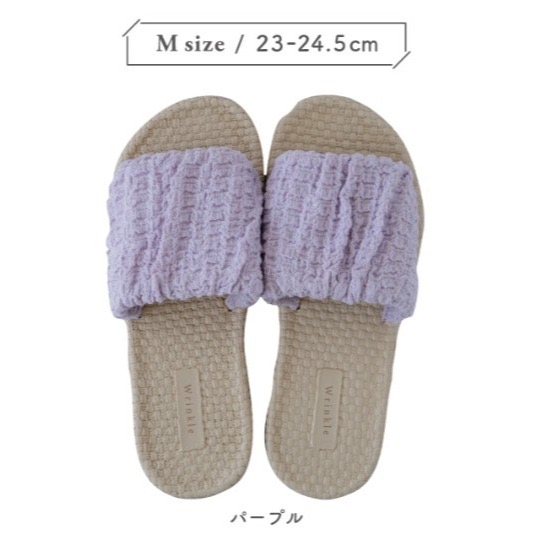 【一草一木】日本 Wrinkle 室內拖鞋 浪漫 女性 柔軟布料 清涼設計-規格圖6
