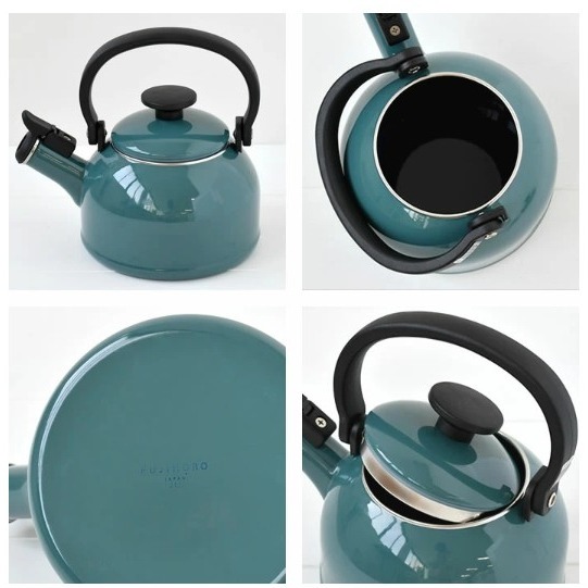 【一草一木】日本富士琺瑯 笛音壺 琺瑯水壺 1.6L 保溫 異味不殘留 沸騰鳴音 超美 質感超棒 喬遷CTN-1.6WK-細節圖6