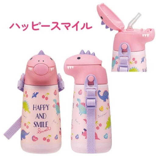 【一草一木】Skater 恐龍造型 保冷專用 吸管 370ml 水壺 保冷水壺 吸管水壺 上學必備-細節圖4
