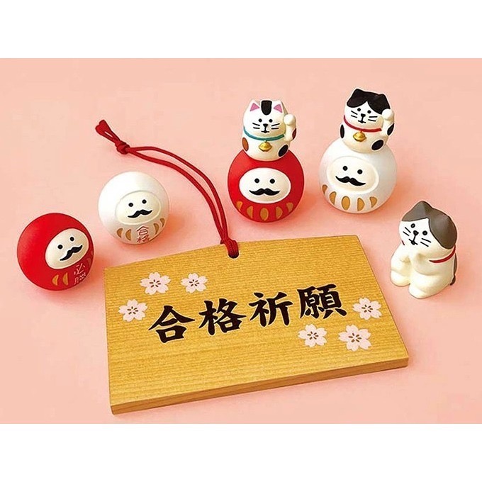 【一草一木】DECOLE必勝祈願招財貓 招福貓 達摩 合格 Concombre 達摩娃娃 必勝貓咪 考試 送禮-細節圖6