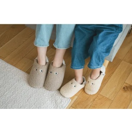 【一草一木】pegoppa 微笑眼睛毛毛拖鞋 室內拖鞋 採腳拖鞋 保暖拖鞋 兩種尺寸 冬天拖鞋 多色可選-細節圖3