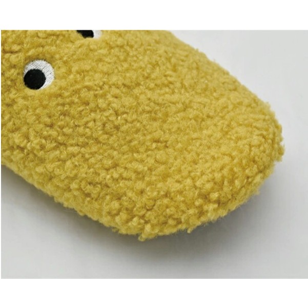 【一草一木】pegoppa 微笑眼睛毛毛拖鞋 室內拖鞋 採腳拖鞋 保暖拖鞋 兩種尺寸 冬天拖鞋 多色可選-細節圖5