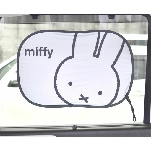 【一草一木】Miffy 米飛車用 遮陽板 黑膠 防曬 車內降溫 側窗遮陽傘 旋轉式 免吸盤 好收納 一組兩片-細節圖4
