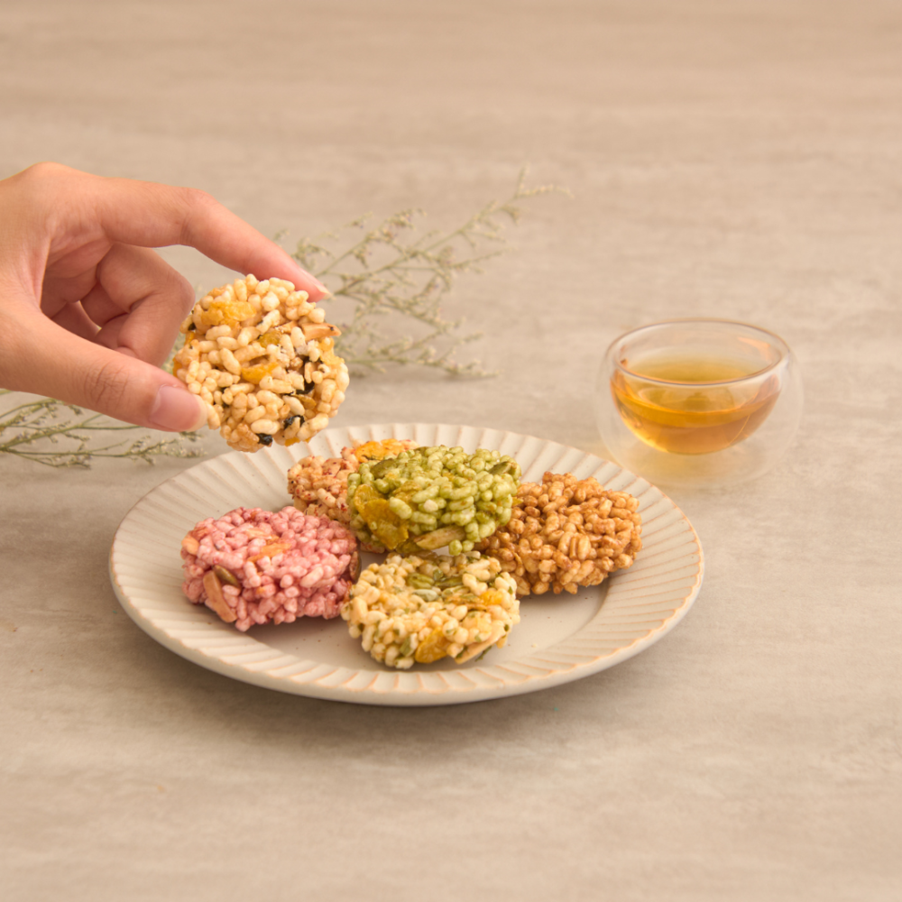 【2025全新設計】手作醬香米餅禮盒-18入（混合口味）伴手禮 下午茶 傳統零食 手工餅乾 無防腐劑 含送禮紙袋 伴手禮-細節圖3