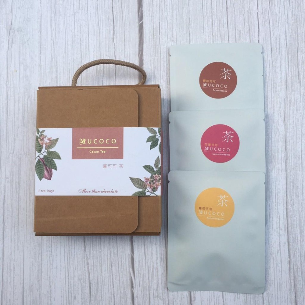 【暮朝食粹】Mucoco 莊園可可茶包禮盒  6入/盒 伴娘禮 抗氧化 菊花 果乾水 零卡路里-細節圖3
